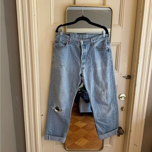 Vintage painters Levi’s jeans light wash ripped 36x32 women’s large